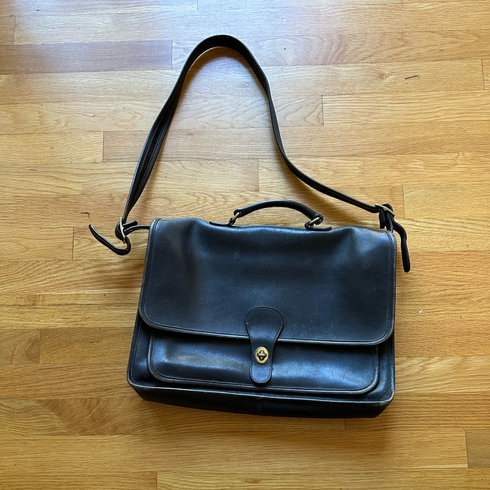 Coach Classic Black Leather Bag